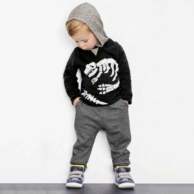 Baby Dinosaur Fossil Hoodie Sweater & Sweatpants Long Sleeve 2 pcs Outfit - Image 11