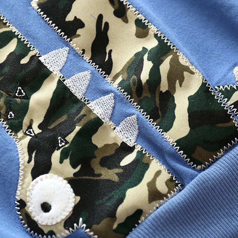 Dino Embroidery Dress-up Sweater Jumpsuit Trackpants - Image 5