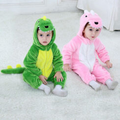 Baby Halloween Dinosaur Reptile Coverall Costume Dress Up Hoodie Zipper Jumpsuit