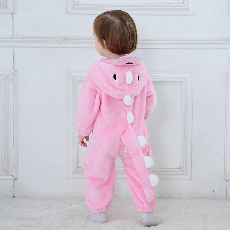 Baby Halloween Dinosaur Reptile Coverall Costume Dress Up Hoodie Zipper Jumpsuit - Image 4