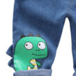 Baby Dinosaur Print Denim Overalls & Shirt Outfit