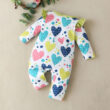 Baby Dotted Hearts Pattern Pajamas Romper