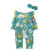 Baby Easter Rabbit Print Rpomer with Pom Pom