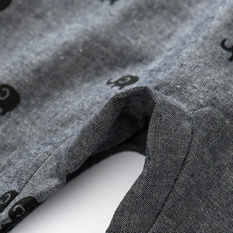 Baby Boy Long Sleeves Elephant Print Romper Jumpsuit - Image 7