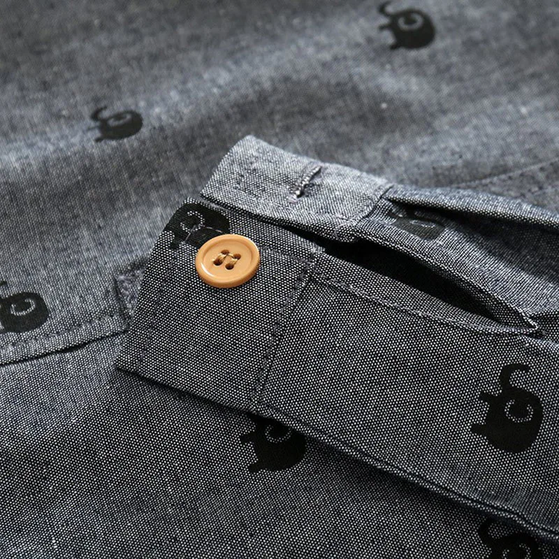 Baby Boy Long Sleeves Elephant Print Romper Jumpsuit - Image 6