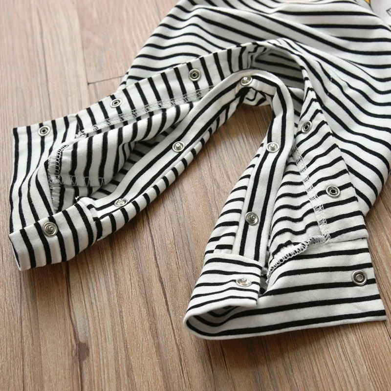 Baby Elephant Print Jumpsuit Long Sleeve Pajamas & Beanie Hat - Image 6