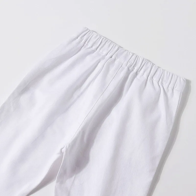 Baby Boy Embroidery Tucked Button Shirt, Elastic Pants 2 pcs Outfit - Image 9