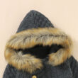 Baby Faux Fur Knitted Hoodie Romper Outerwear