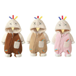 Fleece Chicken Dress Up Coveralls Long Sleeve