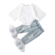 Baby Floral Crochet Onesie & Jeans