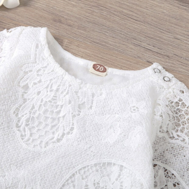 Baby Floral Crochet Onesie & Jeans