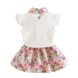 Baby Floral Pattern Elastic Skirt & Vest