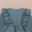 Flower Lace Dress A-Line Long Sleeve - Image 3