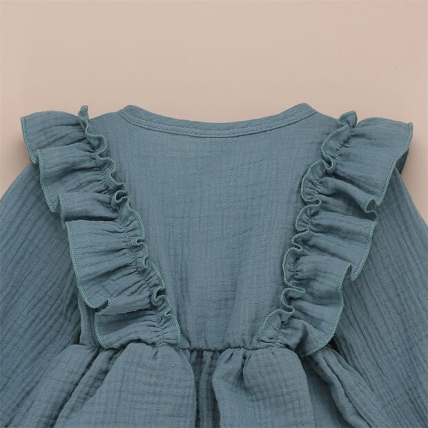 Flower Lace Dress A-Line Long Sleeve - Image 3