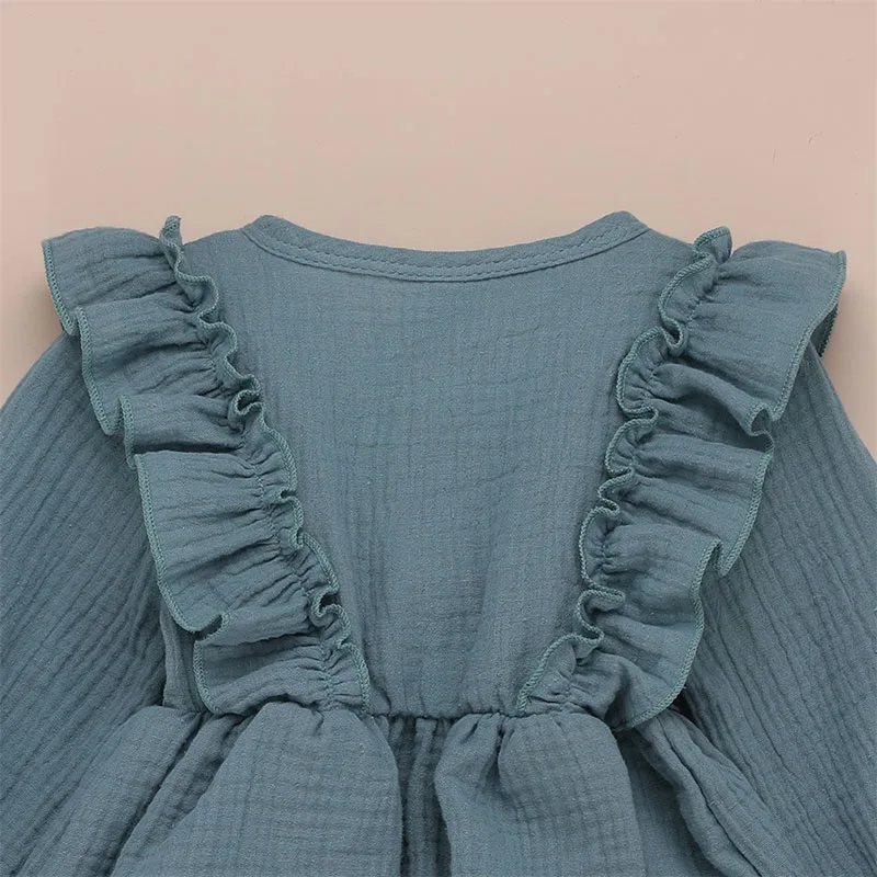 Flower Lace Dress A-Line Long Sleeve - Image 3