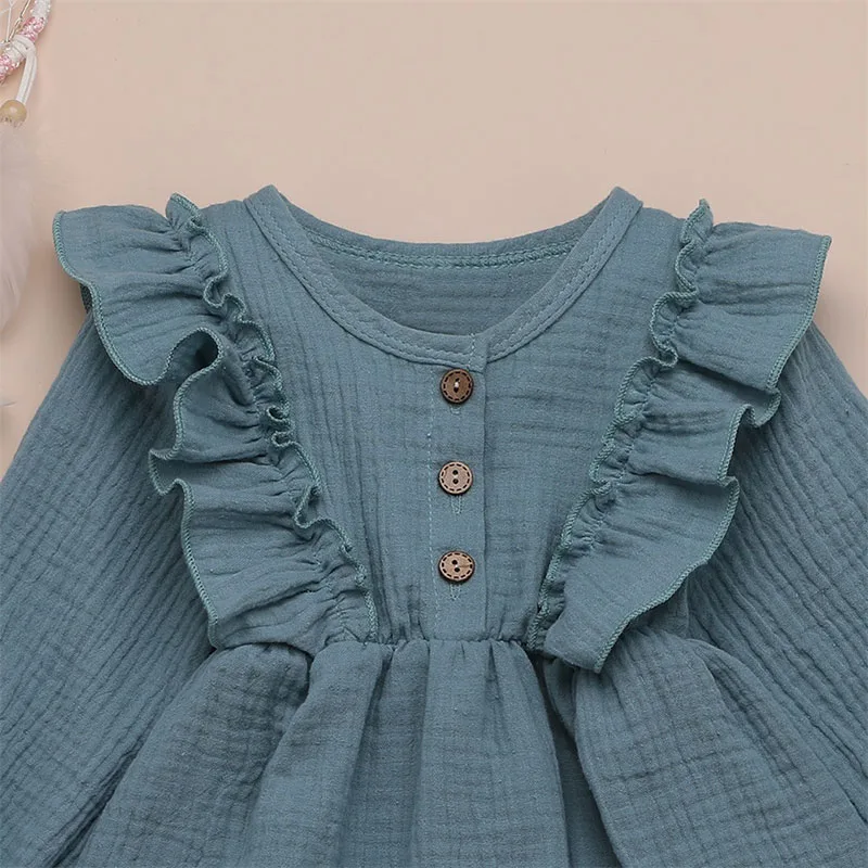 Flower Lace Dress A-Line Long Sleeve - Image 2