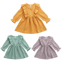 Flower Lace Dress A-Line Long Sleeve