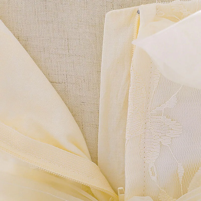 Princess Flower Patch Shoulder Strap Ruffled Wedding Gown Sleeveless - Image 4