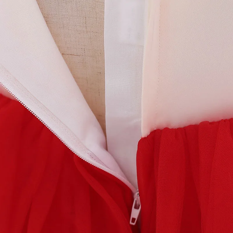 Princess Flower Patch Wedding Tulle Dress Tiered Sleeveless - Image 3