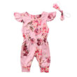 Baby Flower Pattern No Sleeve Romper