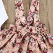 Flower Pattern Ribbon Suspender Dress & Plain Color Sleeveless Onesie with Headband - Image 5