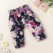 Baby Flower Ribbon Elastic Pants & Onesie