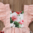 Baby Flower Pattern Suspender Romper