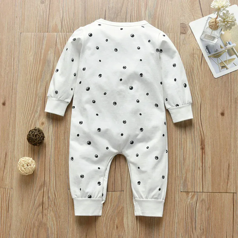 Baby Fox Sleeper with All-Over Bubbles Pattern Jumpsuit Long Sleeve - Image 2