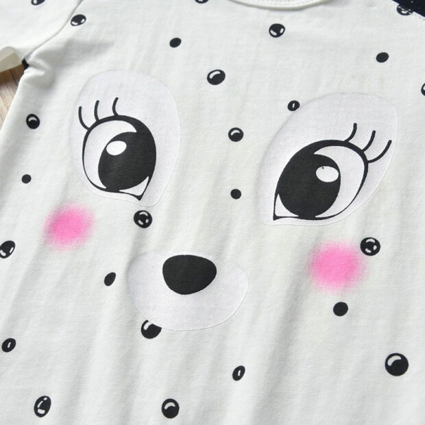 Baby Fox Sleeper with All-Over Bubbles Pattern Jumpsuit Long Sleeve - Image 4