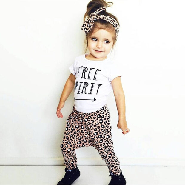 Baby Free Spirit T-Shirt & Leopard Pants