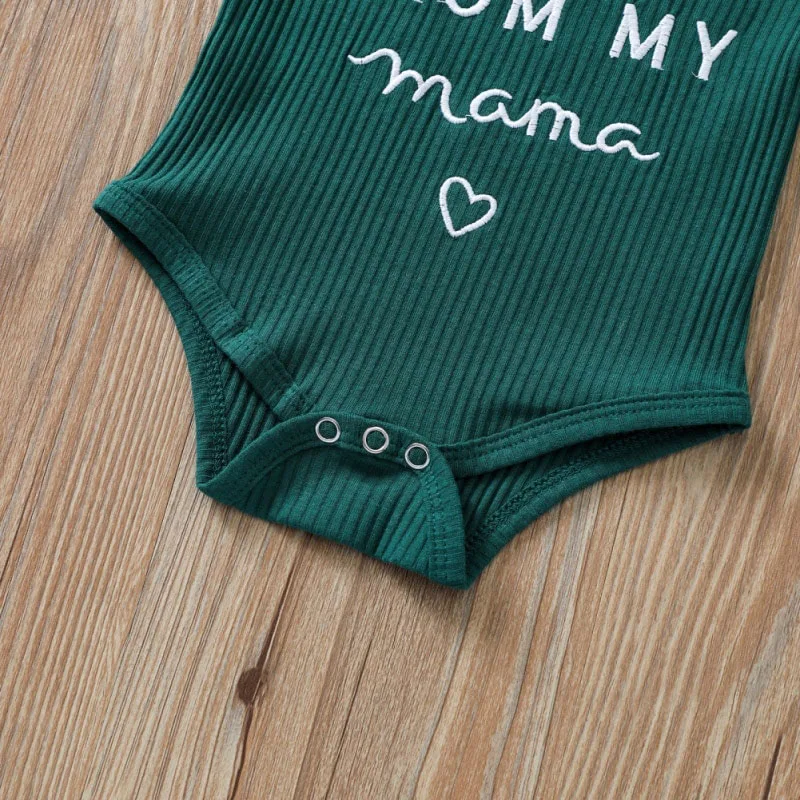 I Got it From Mama Letter Print Onesie & Floral Pattern Mesh Skirt Long Sleeve - Image 4