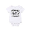 Funny Grandma Print Baby Onesie Short Sleeve