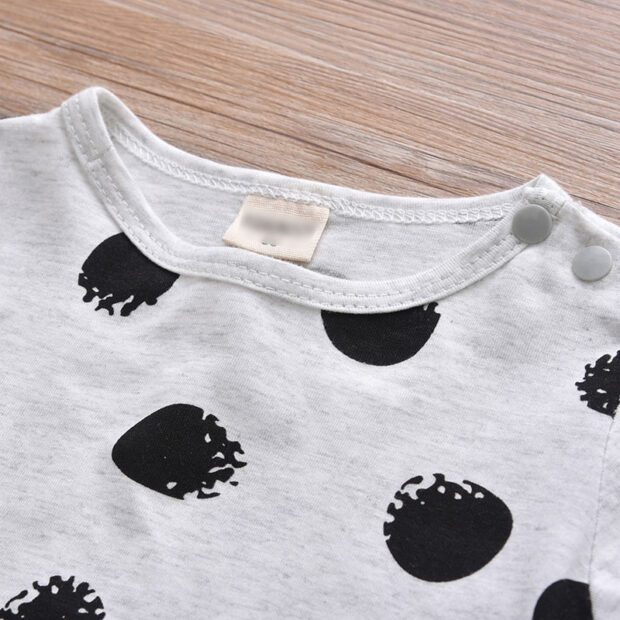 Funny Saying It Wasn't Me Sleepwear Romper Dotted Pattern Long Sleeve - Image 3