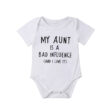 Funny Print My Aunt is a Bad Influence Onesie Short Sleeve