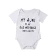 Funny Print My Aunt is a Bad Influence Onesie Short Sleeve