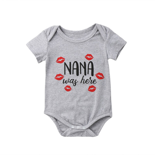 Funny Quotes Letter Print Onesie Short Sleeve - Image 3