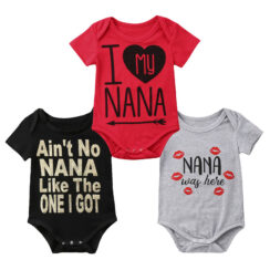 Funny Quotes Letter Print Onesie Short Sleeve