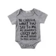 Funny Saying Be Careful What You Say To Me Onesie Short Sleeve