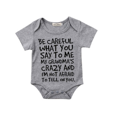 Funny Saying Be Careful What You Say To Me Onesie Short Sleeve