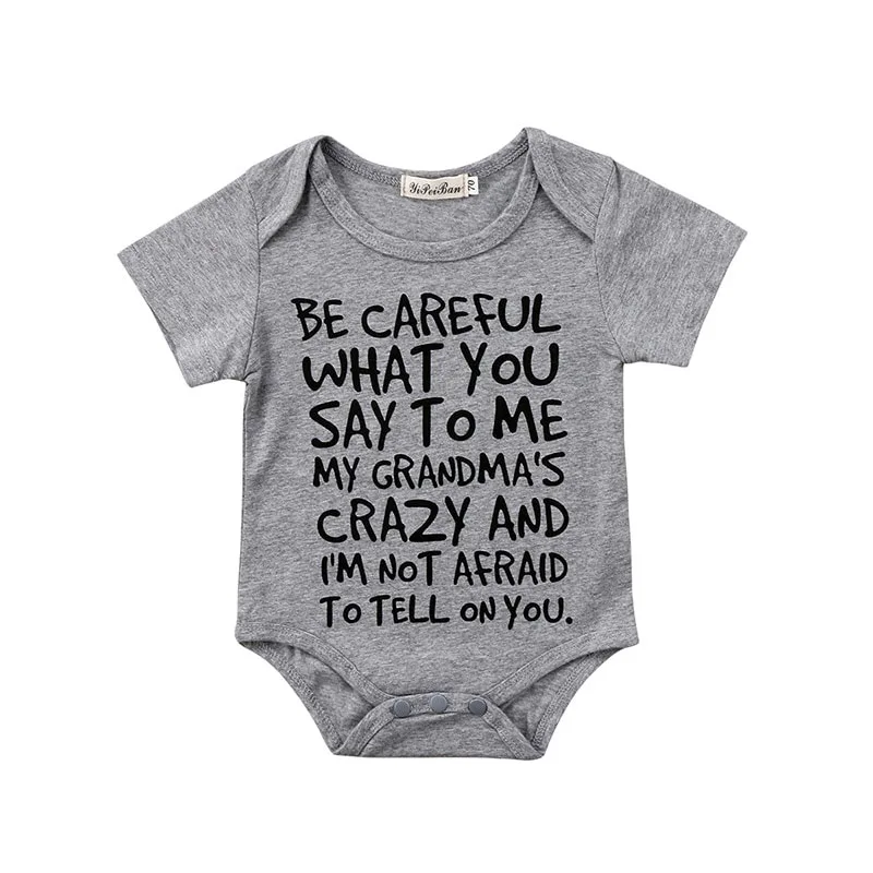 Funny Saying Be Careful What You Say To Me Onesie Short Sleeve