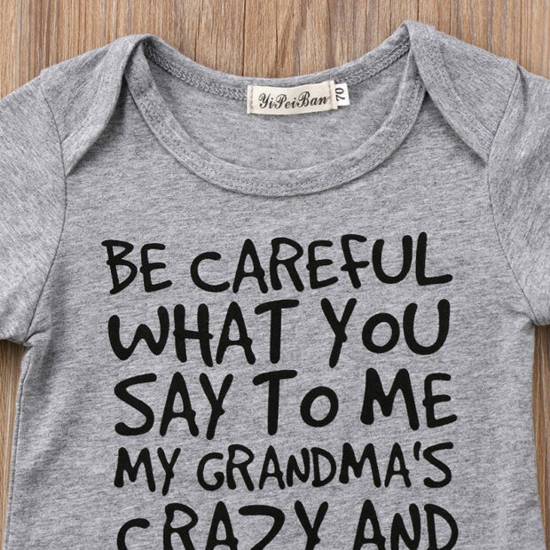 Funny Saying Be Careful What You Say To Me Onesie Short Sleeve - Image 3