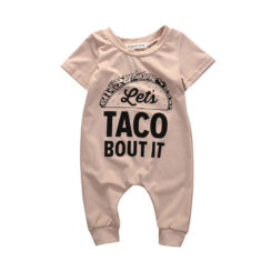 Baby Funny Saying Let's Taco Bout It Romper