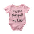 Funny Saying That Smell is Coming From Dad Onesie Short Sleeve
