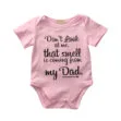 Funny Saying That Smell is Coming From Dad Onesie Short Sleeve
