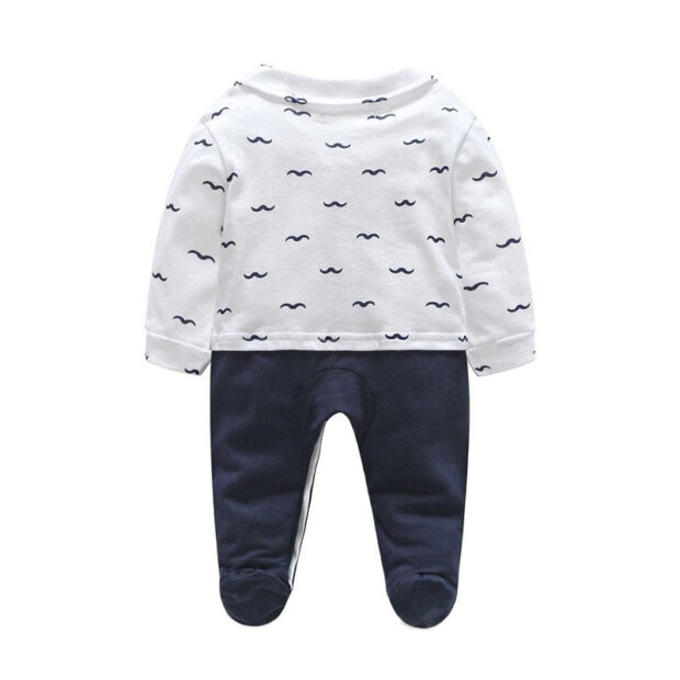 Baby Boy's Gentlemen Bow Tie Jumpsuit Long Sleeve Graphics Printed - Image 2