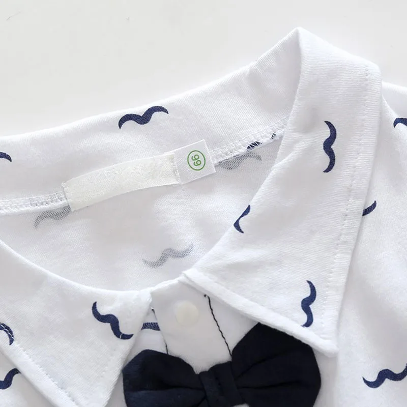 Baby Boy's Gentlemen Bow Tie Jumpsuit Long Sleeve Graphics Printed - Image 3