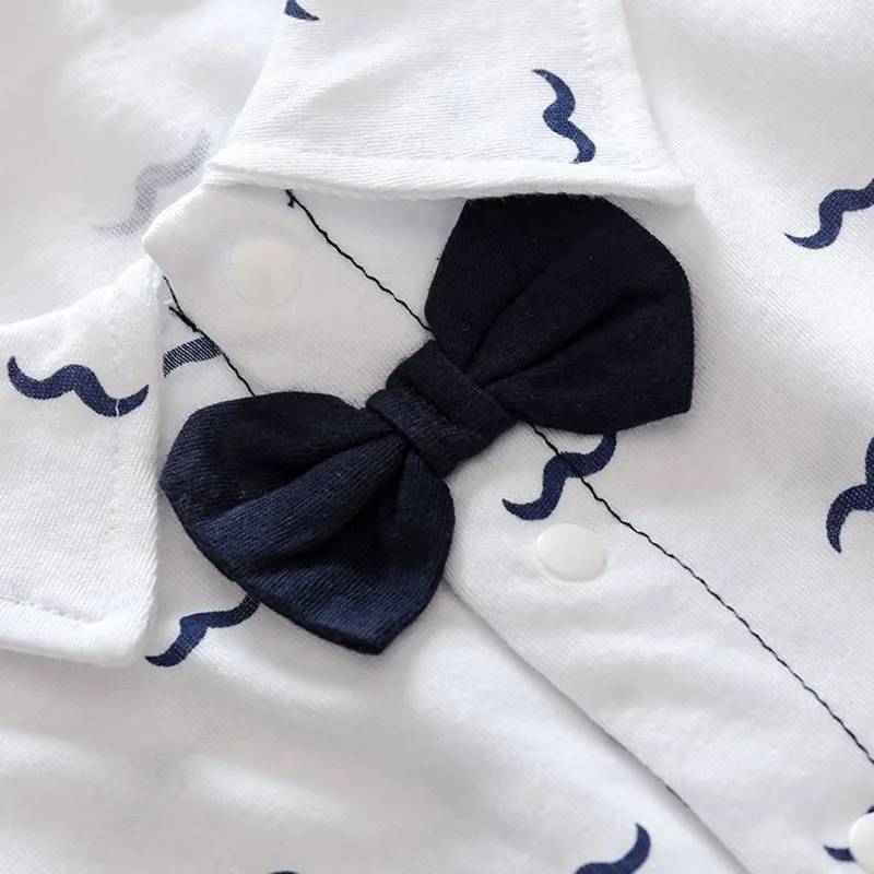 Baby Boy's Gentlemen Bow Tie Jumpsuit Long Sleeve Graphics Printed - Image 4