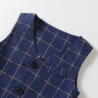 Baby Check Pattern Suit with Vest