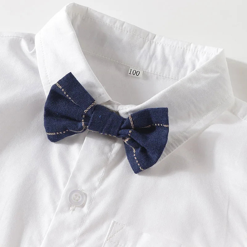 Check Pattern Suit with Button Up Shirt, Pants, Vest, Bow Tie Long Sleeve - Image 3