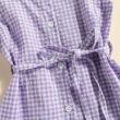 Baby Cold Shoulder Button Up Shirtdress Gingham Pattern